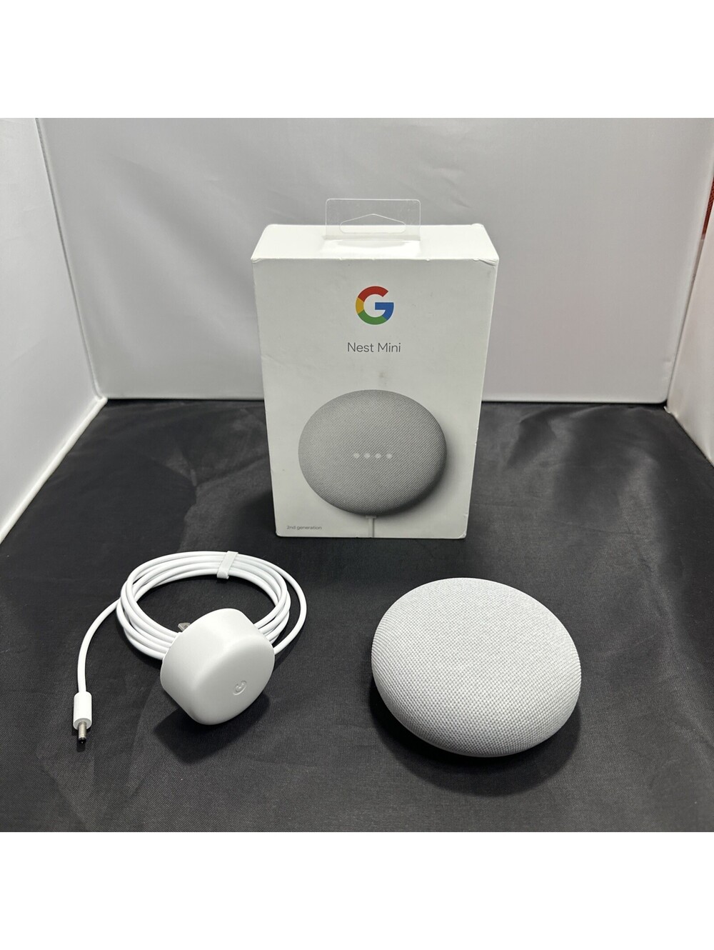 Google Nest Mini 2nd Generation Chalk Smart Speaker Tested Works H2C